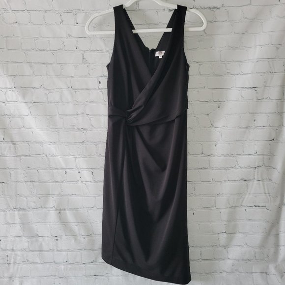 Black asymetric Airoldi dress, zipped up back - Picture 2 of 6